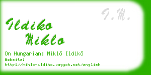 ildiko miklo business card